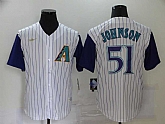Diamondbacks 51 Randy Johnson White Nike 2020 Cool Base Jersey,baseball caps,new era cap wholesale,wholesale hats